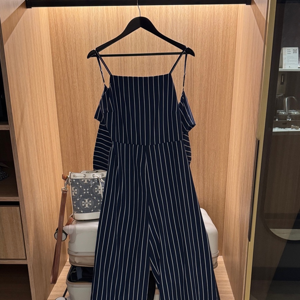 Navy Striped Women's Jumpsuit